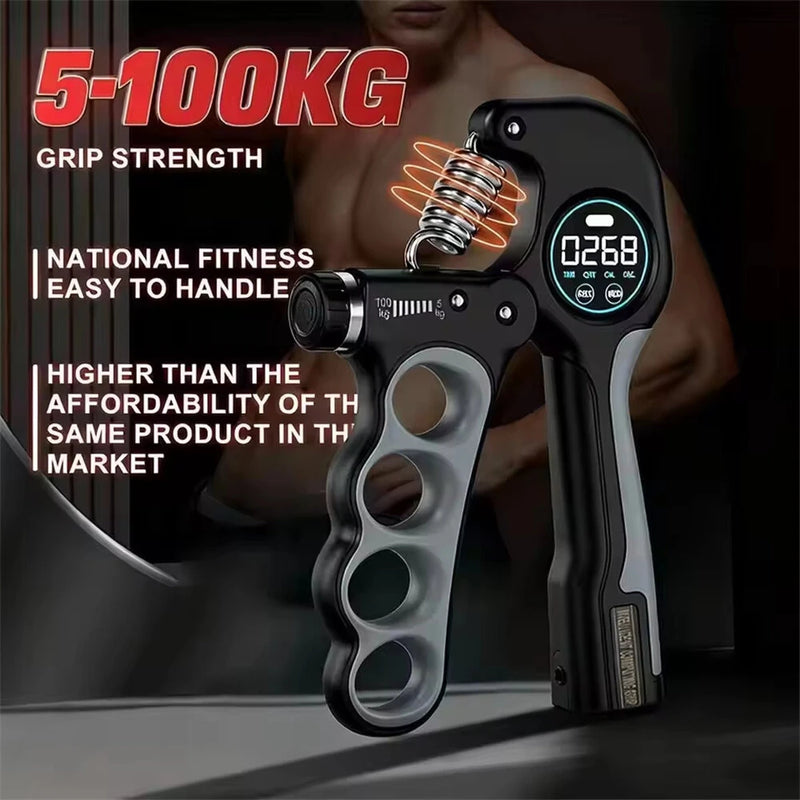 KALOAD 5-100Kg Adjustable Heavy Hand Grip Exercise Strengthener Gripper Finger Expander Arm Wrist Forearm Trainers Fitness Steel Spring