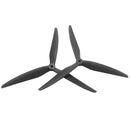 2 Pairs /4 Pairs 7040 8040 9045 3-Blade 5mm Shaft Black Fiberglass Nylon Propeller for 7 Inch 8 Inch 9 Inch FPV RC Racing Drone