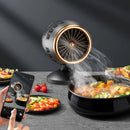USB Household Small Desktop Range Hood Desktop Range Hood Height Angle Adjustment Portable Range Hood Kitchen Exhaust Fan for Indoor BBQ Hot Pot