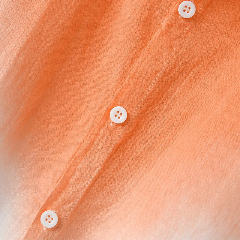 INCERUN Mens Gradient Print Front Buttons Long-Sleeve Casual Shirts