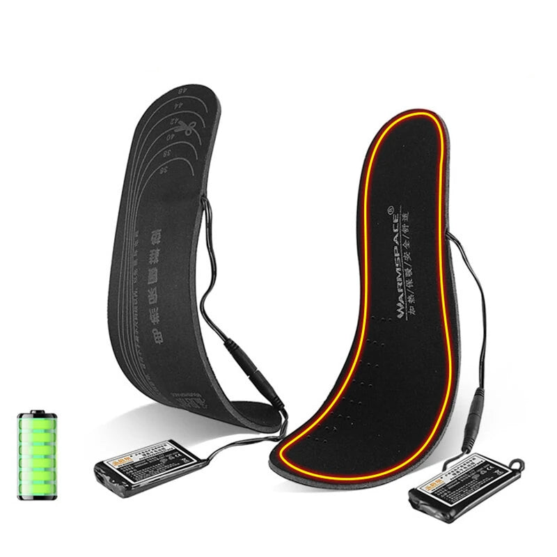 TENGOO Batteries Heated Shoe Insoles Feet Warm Sock Pad Mat Electrically Heating Insoles Washable Warm Thermal Insoles Unisex