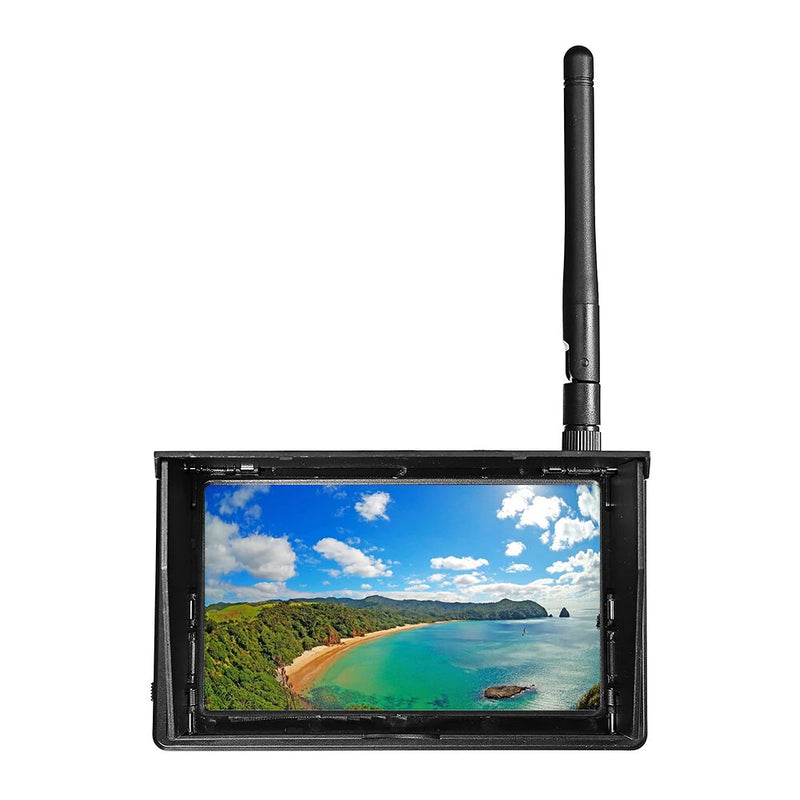 JINJIEAN 5.8G 48CH 4.3 Inch LCD 480x272 16:9 NTSC/PAL FPV Monitor Auto Search With OSD Build-in Battery for RC Drone