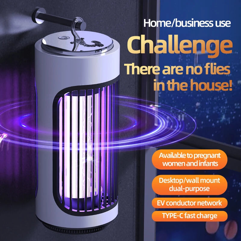 Rechargeable Photocatalyst Electric Mosquito Killer Lamp Household Mosquito Repellent Desktop Wall-Mounted Dual-Purpose