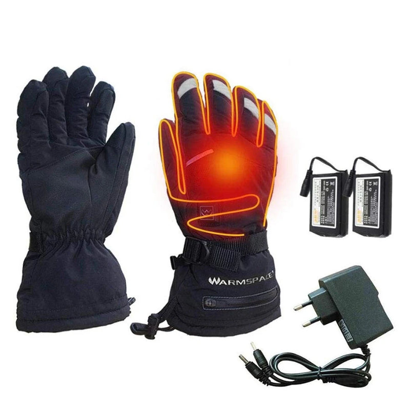 WARMSPACE 3-Modes Electric Heated Gloves  Full Fingers Heating Winter Gloves Men Women Waterproof Tactical Mittens