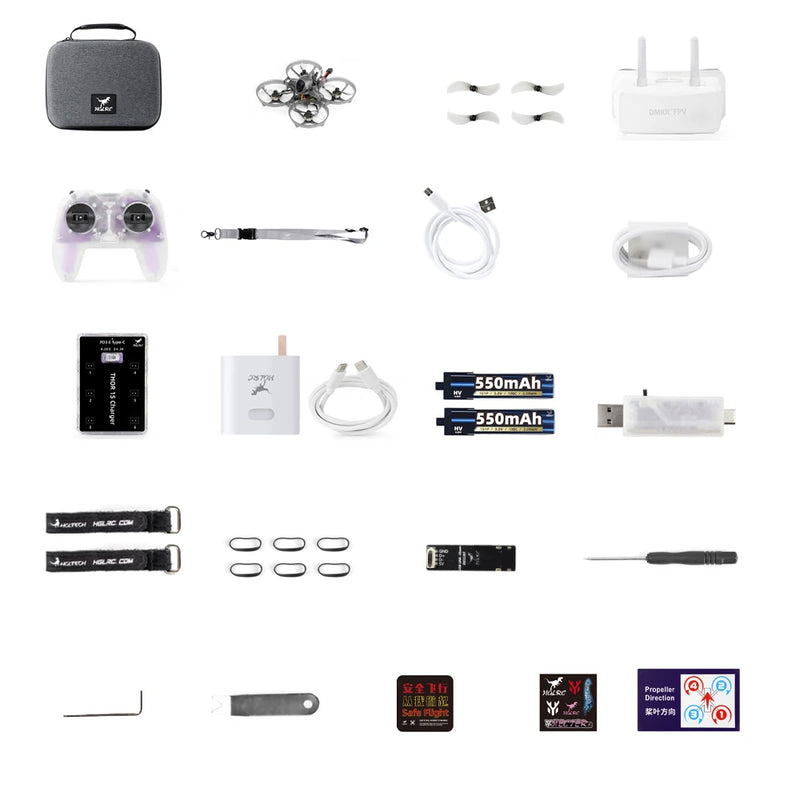 HGLRC Petrel 75 Whoop V2 1S Entry Level RC FPV Racing Drone 2.4GHz ELRS 3.0 RTF with SPECTER 0802 21000kv Motor