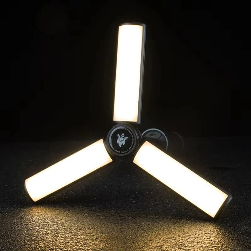 Bikight Folding LED Bright 3 Sided Lamp Telescopic Flashligh Car Repair Working Lights Dimmable Waterproof Outdoor Camping Tent Light
