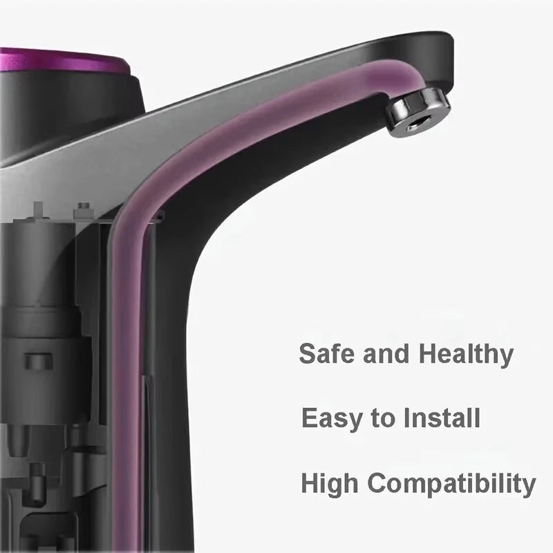 Electric Water Dispenser Pump USB Rechargeable 4W Lightweight Compact Design for Home Kitchen 21.65" Tube Length Multiple Colors