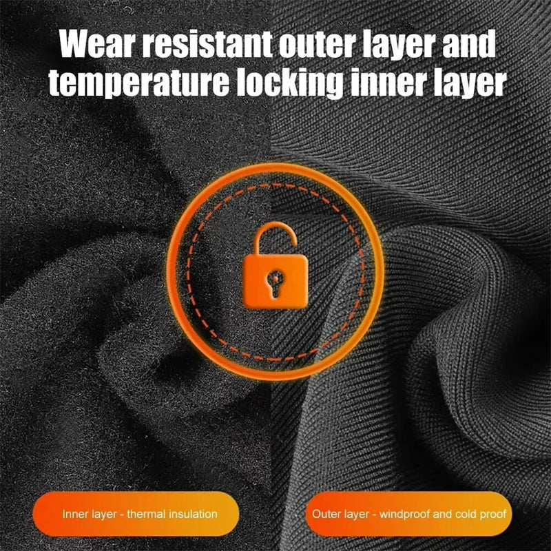 WEST BIKING 65 Electric Heating Cycling Headcover 3 Gears Heated Soft Comfy Windproof Warm Headwear for Riding Skiing Helmet (No Power Bank)