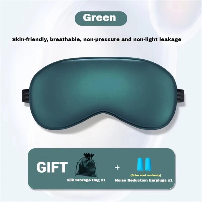 KALOAD Double Sided Simulated Silk Sleeping Eye Mask Adjustable Elastic Band Blackout Travel Sleep Eyeshade Nap Cover