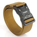 1Pc Popvcly Belt Metal Buckle Quick Release Belt Casual Tooling Training Belt Men's Pants Belt