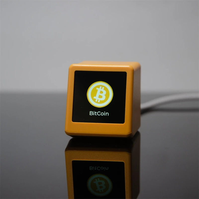 WiFi Weather Clock Stocks Exchange Rates Bitcoin Cryptocurrency Price Tracking Display Smart Weather Clock with Touch Button