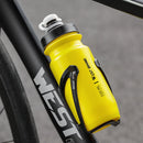 WEST BIKING 550ML Extrusion Bicycle Water Bottle Portable Lightweight Drop-resistant Leak-proof Sports Bike Kettle for MTB Outdoor Cycling