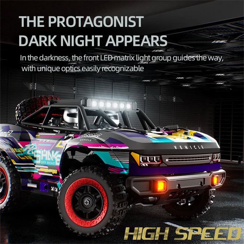 JJRC C8820 RTR 1/18 2.4G 4WD 31km/h RC Car Short Course Off-Road Truck LED Light Full Proportional Metal Differential High Speed Vehicles Models Toys