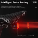 WEST BIKING Smart Brake Sensing Bicycle Taillight LED Digital Power Display Auto-stop Type-C 1100mAh Long Endurance Portable Bike Back Light for MTB Bike Road Bike Scooter