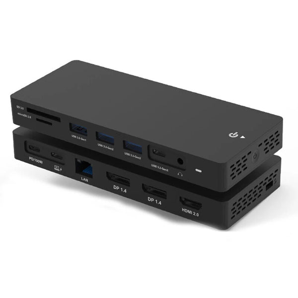 Blueendless 13-in-1 Type-C Docking Station with USB3.0 USB3.1*2  PD3.0  Type-C3.1 DP1.4  HD2.0*2 Gigabit Port  3.5mm Audio SD/TF3.0 Multiports USB Adapter Hubs
