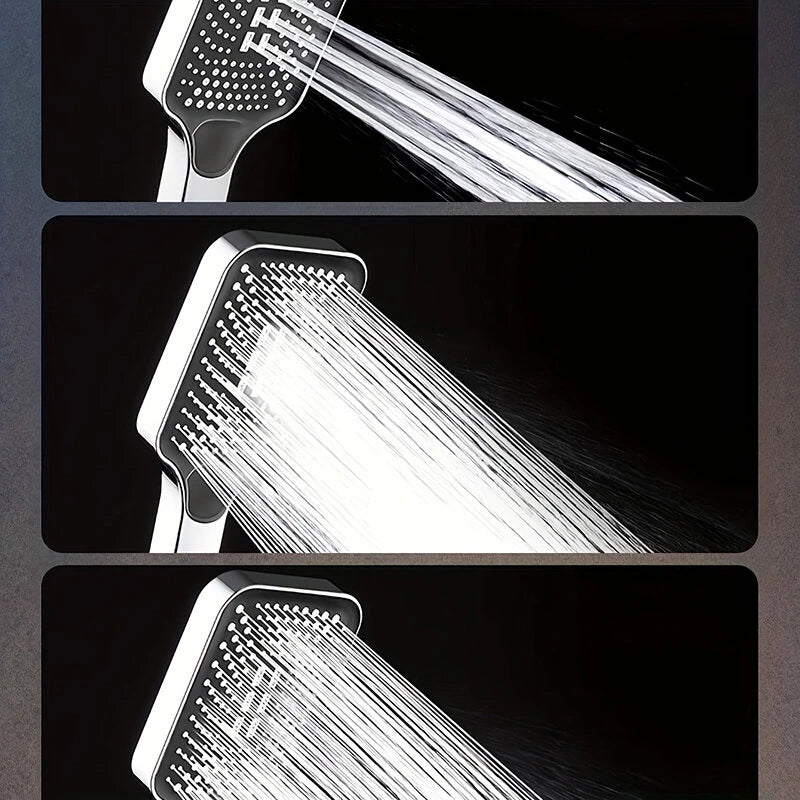 3 Mode Adjustable Shower Head Rainfall Shower Large Flow Showerhead High Pressure Water Saving Shower Mixer Bathroom
