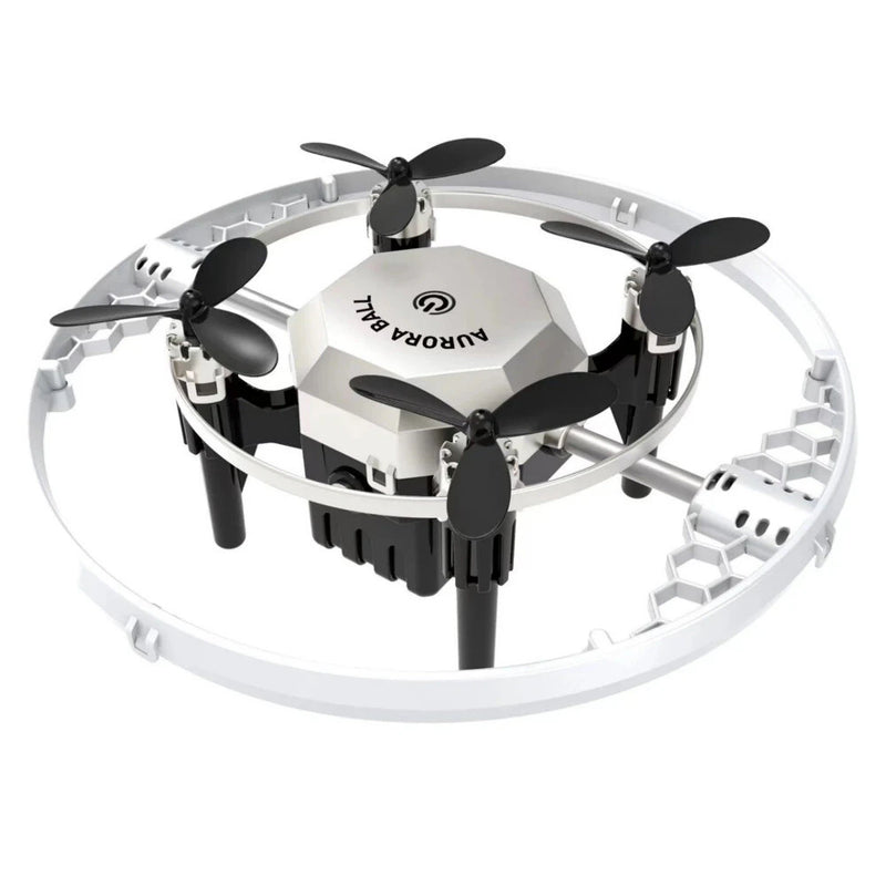 FX-41 AURORA BALL Light Ring 360 Stunt Spin Altitude Hold Mode LED Circle Protection Kids Gifts 2.4G 4CH 6-Axis Remote Control RC Toys Drone Quadcopter RTF