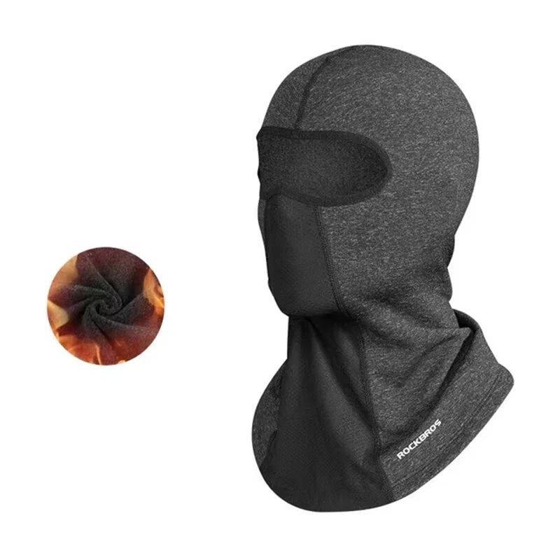 ROCKBROS Balaclava Bike Motorcycle Mask Warm Cycling Helmet Liner Caps Windproof Breathable Skiing Face Mask with Glasses Hole