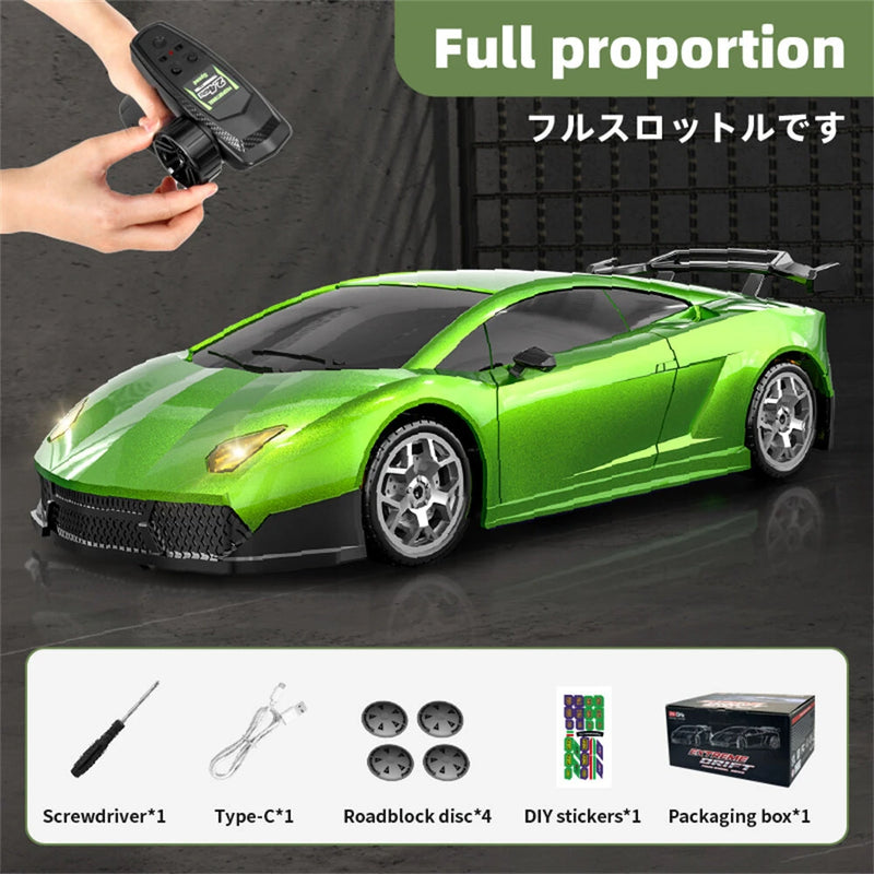 HBX 2198 RTR 1/43 2.4G 4WD Mini RC Car Gyro Race LED Light Full Proportional Remote Control High-Speed Motor On-Road Racing Micro Vehicle Model Boys Gifts Toys