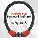 LAOTIE UL01 U-Shape Bike Lock Steel Password Lock Five-digit Code Anti-theft 1.72CM Thickened Portable Safety Cable Lock for Duotts ENGWE Ridstar FAFREES SAMEBIKE MTB Bike Electric Bike Scooter Motorcycle