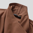 INCERUN Mens Solid Irregular Neck Long Sleeve Shirt Fashion Casual Solid Color Shirt Top for Men