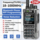 BinTolk BT8200 10W Tri Power Two Way Radio Walkie Talkie 256CH Wide Frequency 18-999MHz Wireless Copy Type-C Charging Long Range Outdoor Emergency Communication