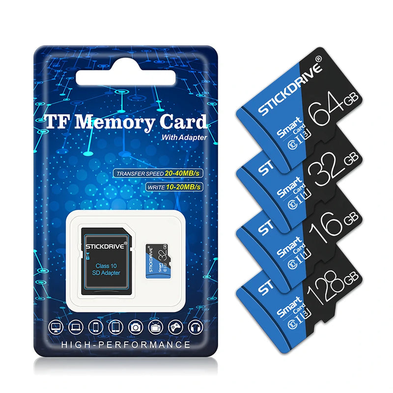 Stickdrive CLASS10 U3 U1 TF Memory Card 32G 64G 128G 256G High Speed Driving Recorder TF Card Camera Monitoring Card with SD Adapter