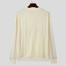 INCERUN Mens Slogan Graphic Long Sleeve T-Shirt Fashion Print Tshirt Comftable Crew Neck Top for Male Loose Fit Spring Fall