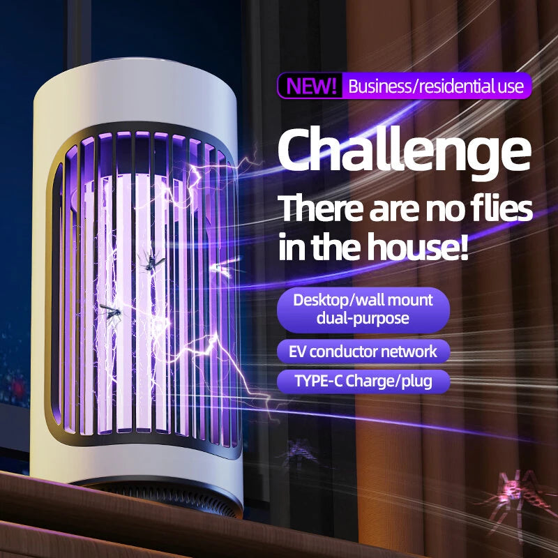 Rechargeable Photocatalyst Electric Mosquito Killer Lamp Household Mosquito Repellent Desktop Wall-Mounted Dual-Purpose