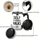 450ml Electric Self Stirring Magnetic Stainless Steel Coffee Mug Coffee Milk Mixing Cup Blender Lazy Smart Mixer Thermal Cup