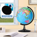 32CM Educational World Globe with Weighted Base Classroom Decorative Large Earth for Students Geography Teachers 360 Rotating Interactive Globe with World Map-Learning Tool Educational Toys