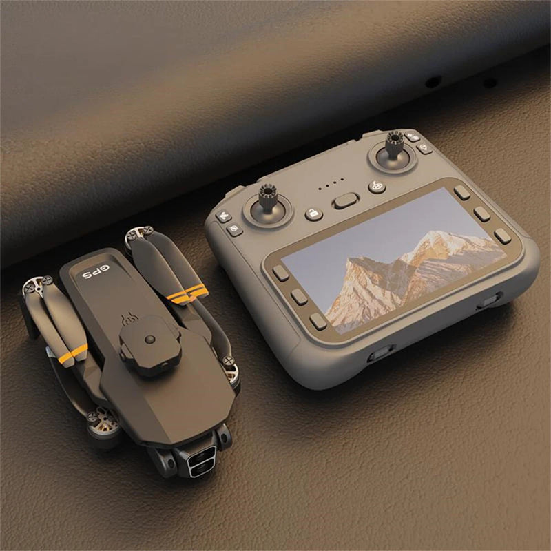 LYZRC L106-1 GPS 5G WiFi FPV with 5.9inch LCD Screen Controller 720P HD Dual Camera Servo Gimbal 360 Obstacle Avoidance Brushless Foldable RC Drone Quadcopter RTF