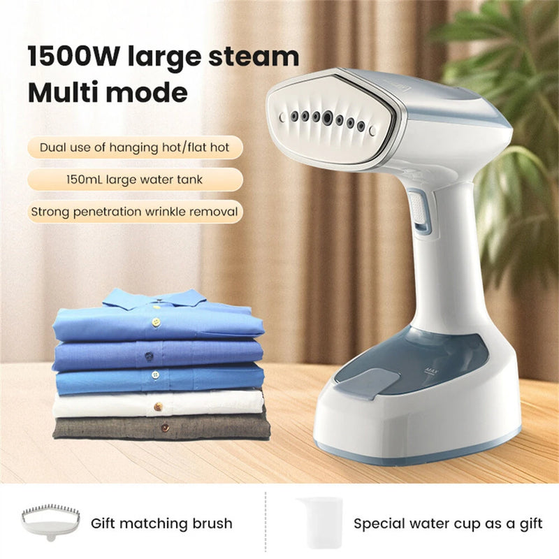 Tevorex Foldable 2-in-1 Ironing Machine 1500W Fast-Heat Garment Steamer Household Electric Fabric Steamer for Home Travel
