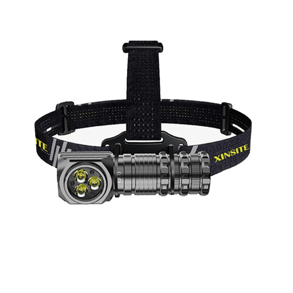 Bikight Type-C USB Rechargeable Headlamp 18650 White Red LED Headlight Fishing Torch 7 Gears Multifunctional Aluminum Alloy Flashlight for Outdoor Camping Hiking Working Running