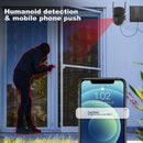 4MP WiFi Solar Camera HD Wireless Surveillance IP Cam with Solar Panel 4X Zoom Human Detection 7800mAh Recharge Battery CCTV Surveillance Cameras