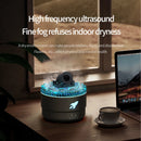Volcanic Crack Light Artillery Air Humidifier Aromatherapy Diffuser 200ML Capacity Auto Shut-off Timer Silent Operation Dynamic Lighting for Home and Office