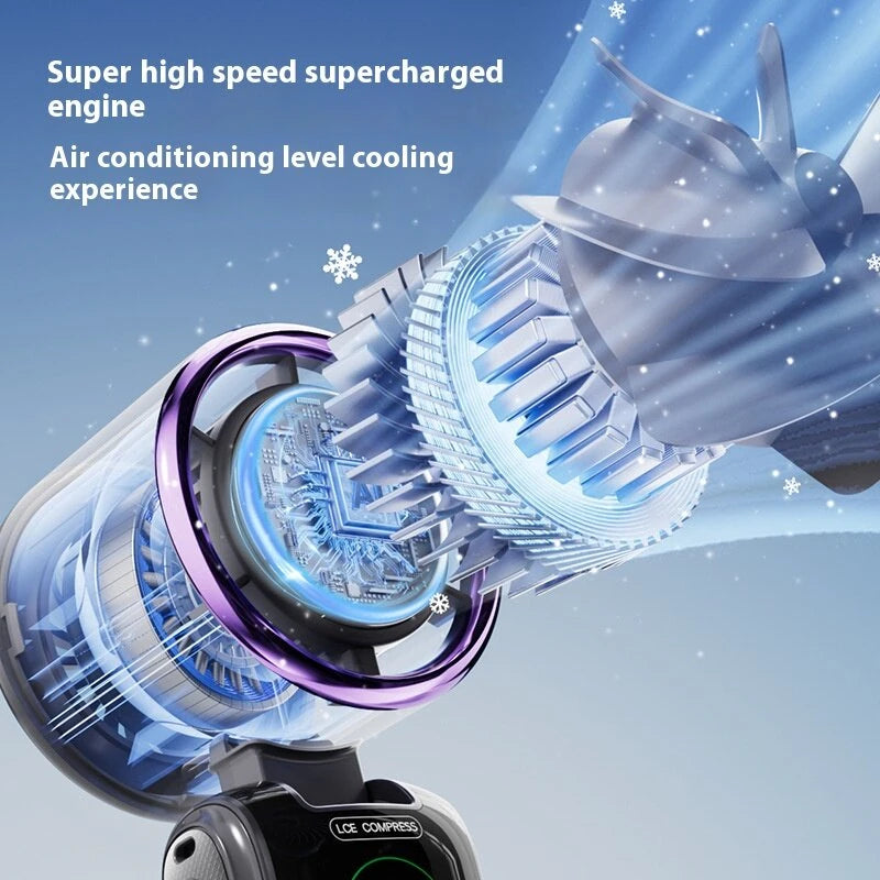 Portable USB Mini Fan 100-Speed Handheld Foldable Cooling Fan with 120 Angle Adjustment for Travel & Outdoor Use