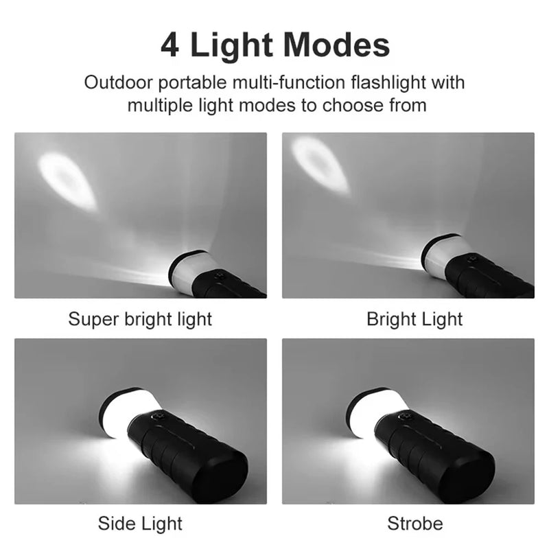Multifuntion Outdoor Camping Portable Multi-scene Light Safe and Fast Charging LED Flashlight for Read Adventure Camping