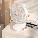 360 Adjustable Mini Silent Clip Fan 4000mAh 5 Speed USB Rechargeable Desktop Mini Fan Small Portable Silent Fan