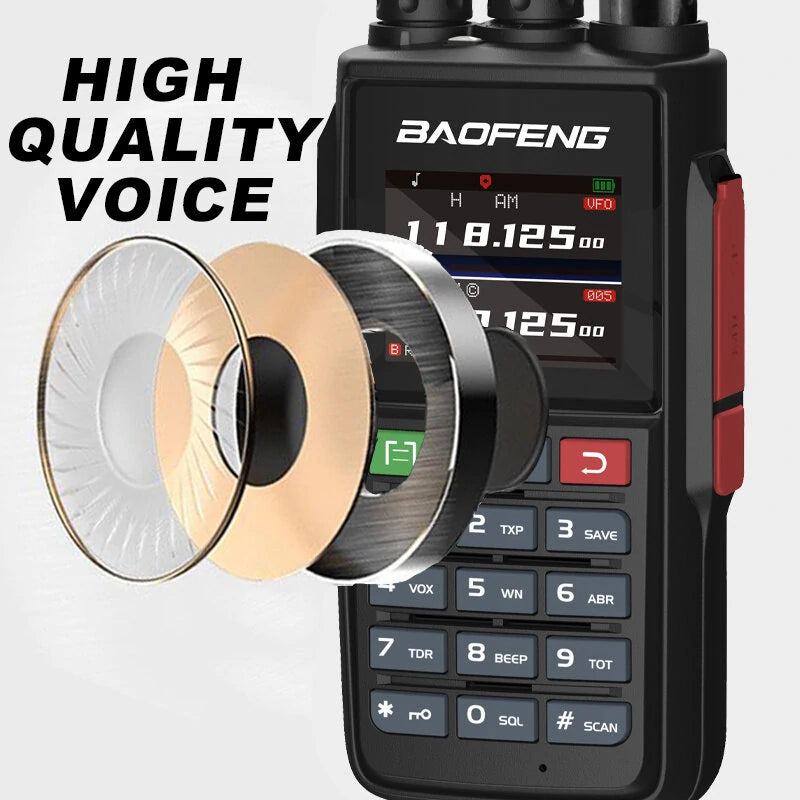Baofeng UV-22L 5W Dual Band Walkie Talkie 1.77inch Screen 999 Channels 2800mAh NOAA Type-C Rechargeable Portable Amateur Radio Handheld Transceiver