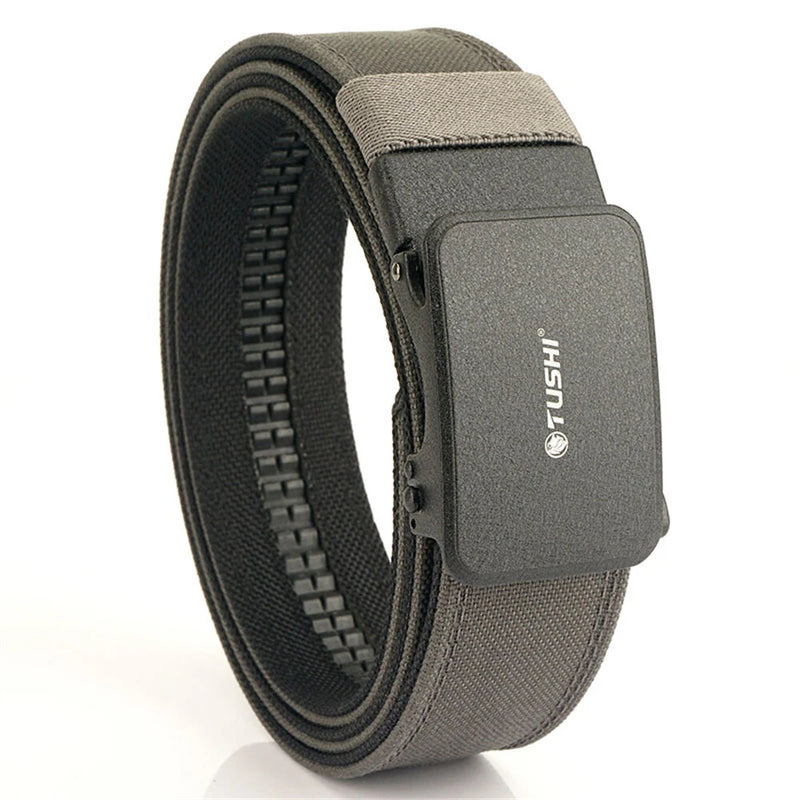 TUSHI 120cm Automatic Buckle Men Tactical Belt 1100D Nylon Thickened Hardened Double-layer Military Girdle for Outdoor Sports