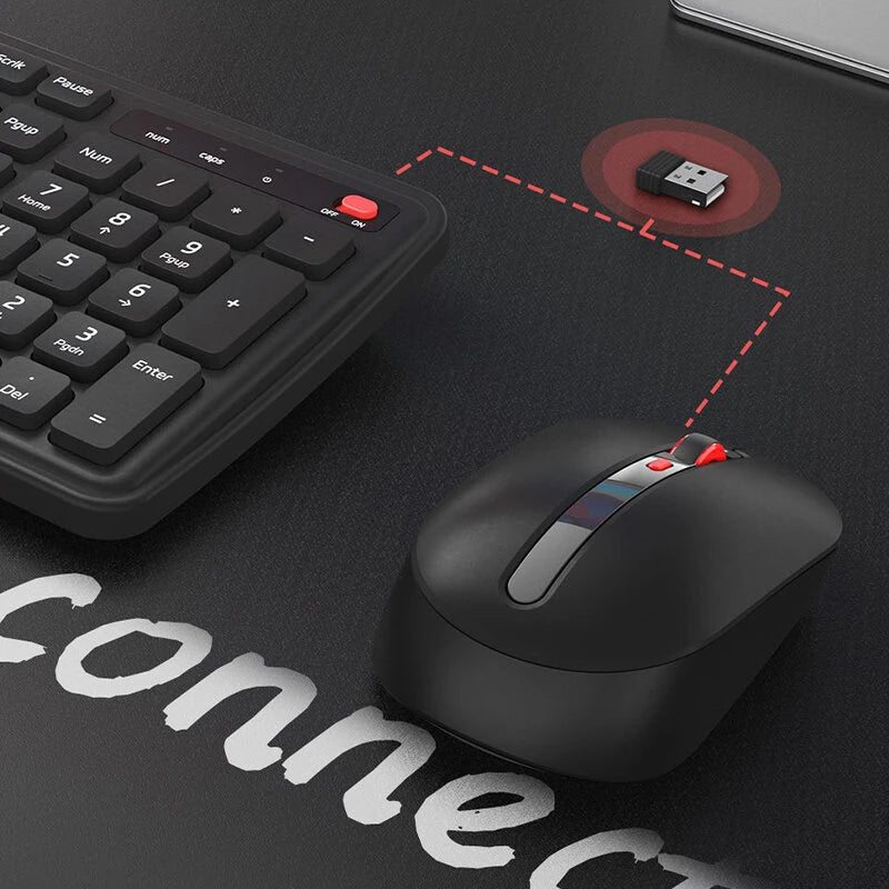 Xiaomi MIIIW 104-keys Wireless Keybaord and Mouse Kit 1600/1200/800DPI Mute Mice and Mechanical-feeling Keyboards Combo for PC Laptop Computer