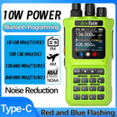 BinTolk BT8000 10W High Power Two Way Radio 256CH Wide Band 18-999MHz Wireless Frequency Copy Type-C Charging Bluetooth Programming NOAA Weather Long Range Outdoor Emergency Communication
