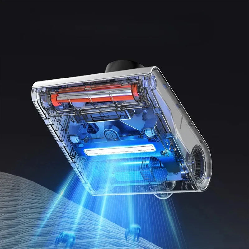 KONKA Mite Remover with UV Light 10000Pa Strong Suction Lightweight Bed Vacuum Cleaner Washable HEPA Filter Mattress Vacuum