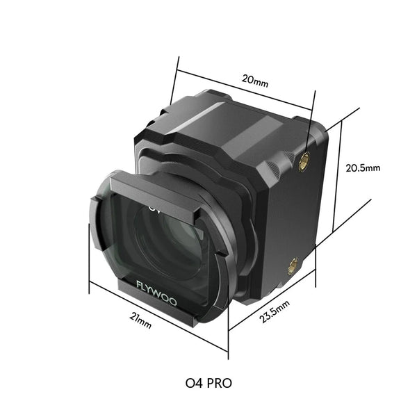 Flywoo O4 PRO Wide Angle Lens 155 FOV Ultra Lightweight 7.4g with UV ND8 ND16 ND32 Filter Set for DJI O4 Pro FPV Racing Drones