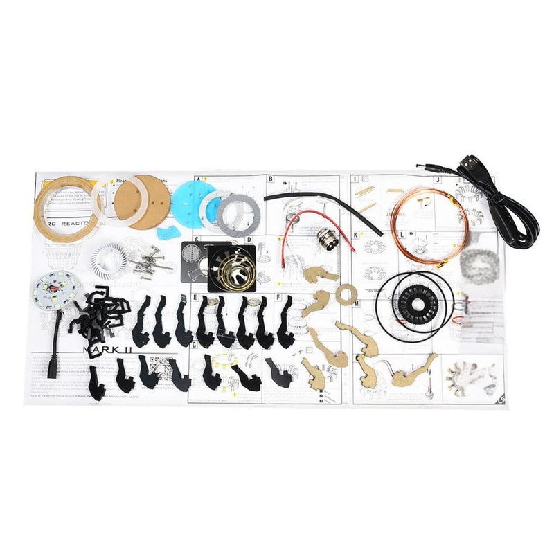 1:1 Aluminum Alloy Arc Reactor DIY Model MK2 Led Light Mark Chest Tony Heart Lamp Light DIY Model Science Toy