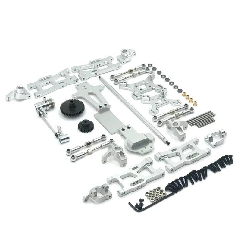 Upgrade Metal C Seat Steering Cup Swing Arm Central Drive Shaft For WLtoys 1/14 144010 144001 144002 RC Car Spare Parts