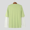 INCERUN Mens Cat Print Long Sleeve T-Shirt Casual Comfortable Crew Neck Top for Male Spring Fall S-5XL