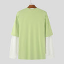 INCERUN Mens Cat Print Long Sleeve T-Shirt Casual Comfortable Crew Neck Top for Male Spring Fall S-5XL