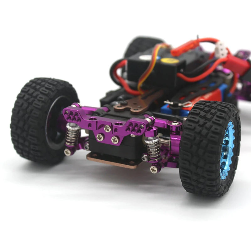 Upgraded Metal Parts Set Steering Cup Rear Wheel Seat Suspension Arm Upper Linkage Rod Shock Absorber for Wltoys 284131 284010 284161 K989 K969 1/28 RC Cars Vehicles Models Accessories